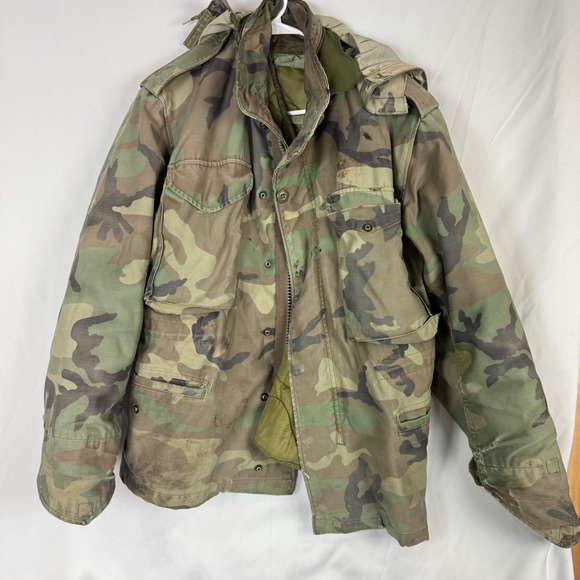 Other - US Military M65 Woodland Cold Weather Field Jacket Mens Small Camo Army